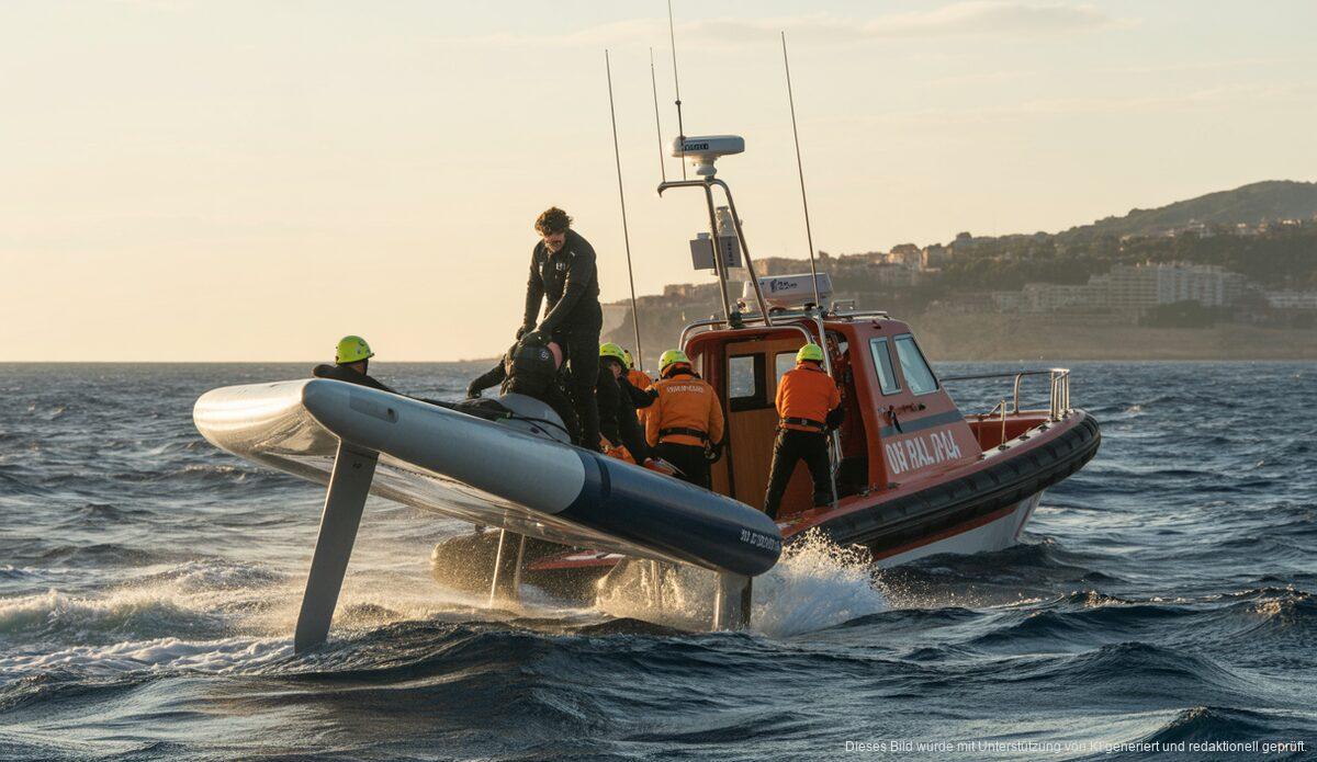 Rettung eines Wingfoil-Sportlers in der Bucht von Palma durch die Guardia Civil