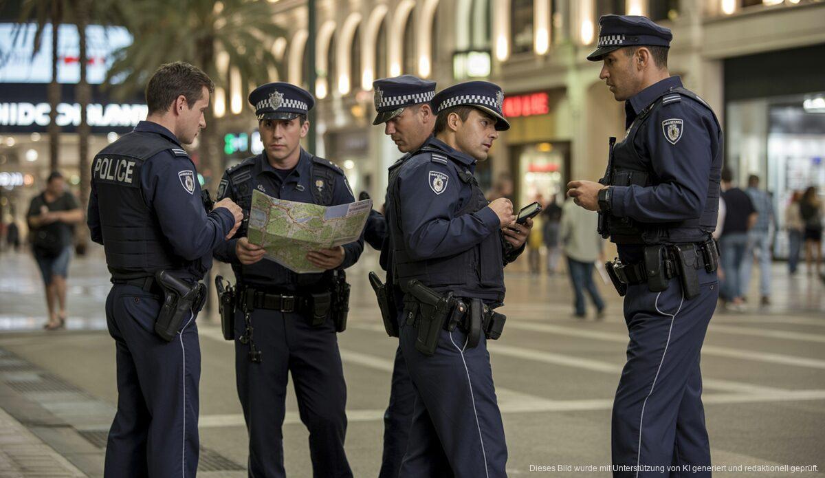 Enttarnte Insiderinfos: Ermittlungen erschüttern Polizei auf Mallorca Polizeioperation in Palma de Mallorca bei Nacht