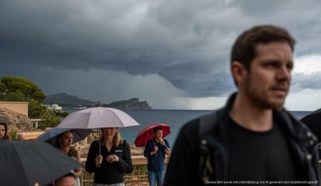 Wetterwarnung auf Mallorca: Regen und Sturmböen erwartet Sturmwarnung auf Mallorca: Bedrohlich dunkle Wolken ziehen über die Insel.