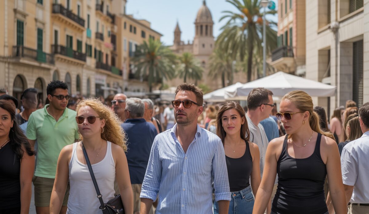 Tourismusboom auf den Balearen mit Blick auf die Touristenströme in Palma de Mallorca.