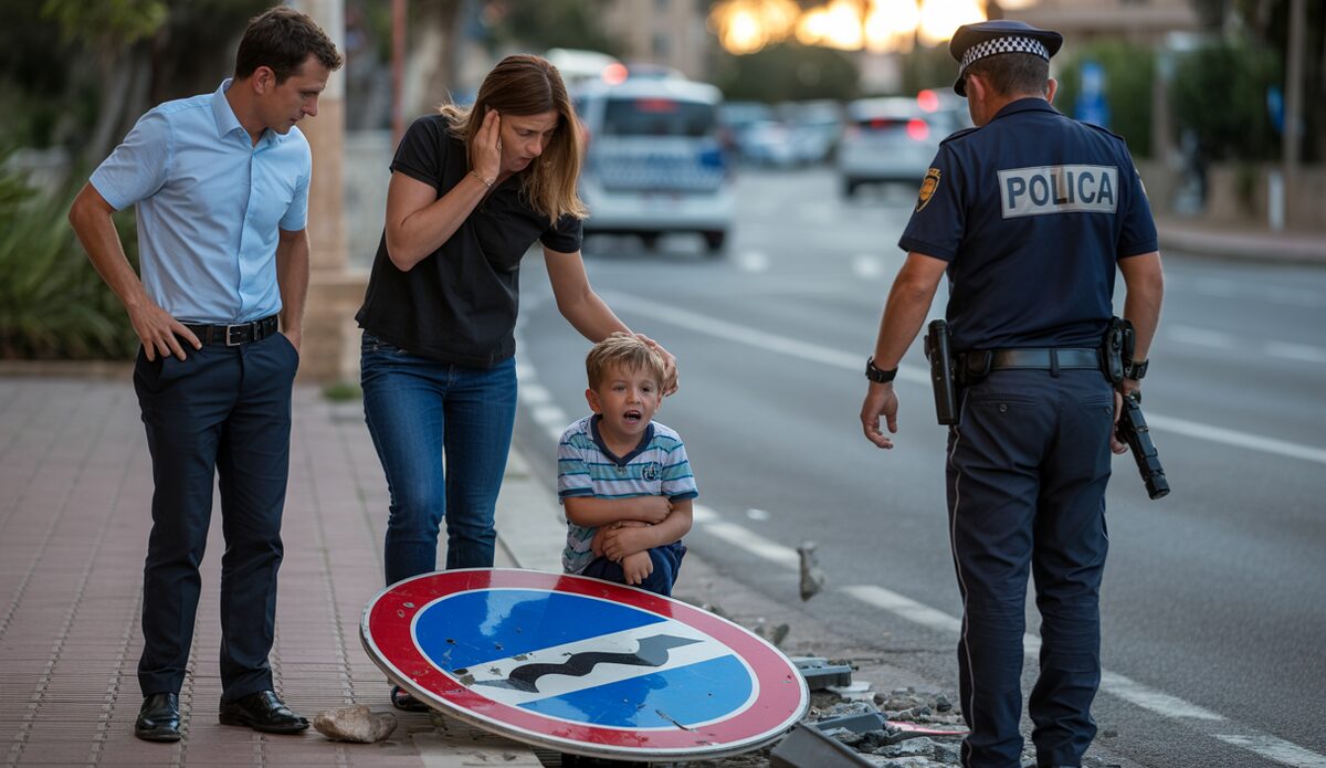 Unfall mit Verkehrsschild in Calvià: Entschädigungsforderung