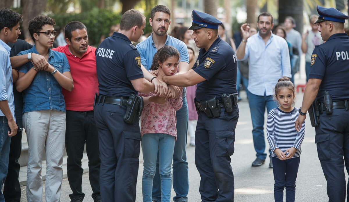 Verhaftung eines Verdächtigen in einem Park in Palma