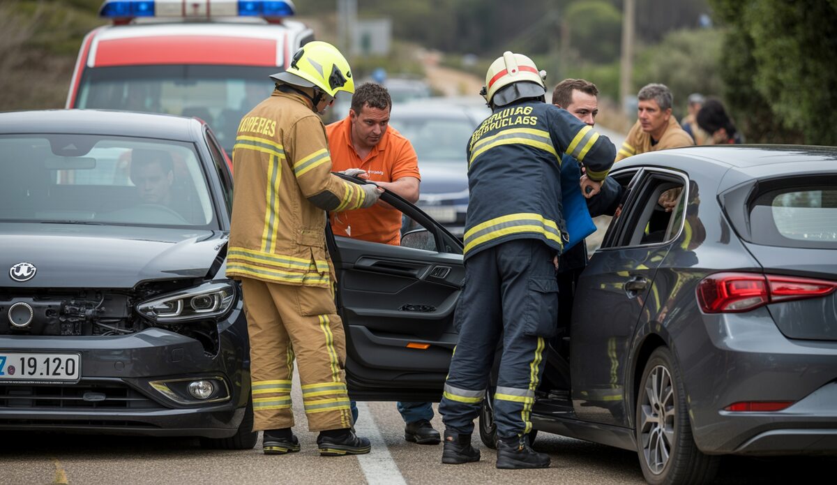 Unfall mit vier Autos auf Mallorca – Fünf Verletzte im Krankenhaus Verkehrsunfall auf Mallorca: Feuerwehr und Rettungsdienste bei Einsatz