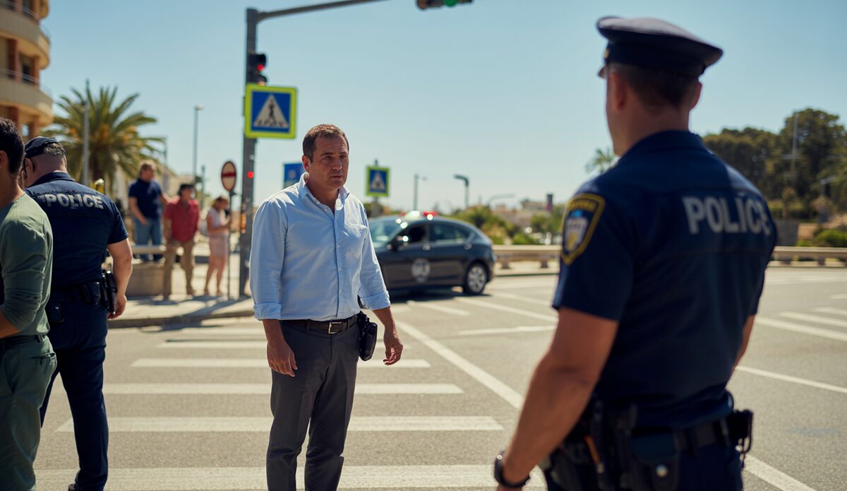 Schwerer Verkehrsunfall in Palma: Fußgänger von Auto erfasst Verkehrsunfall in Palma mit Fußgänger und Polizei