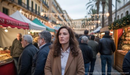 Weihnachtsmarkt in Palma eröffnet trotz Kontroversen Weihnachtsmarkt in Palma de Mallorca mit festlicher Beleuchtung und Besuchern