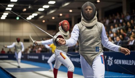 Fechtwettbewerb auf Mallorca mit internationalen Athleten