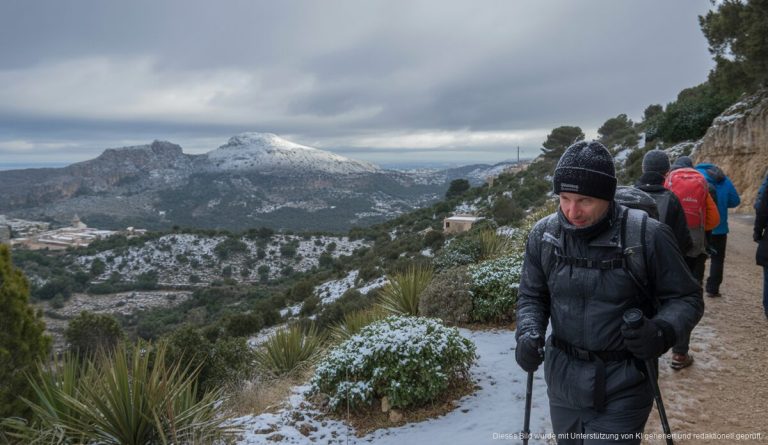 Wetterchaos auf Mallorca mit Schnee und Hagel Winterchaos auf Mallorca mit Schnee und Hagel in der Serra de Tramuntana.