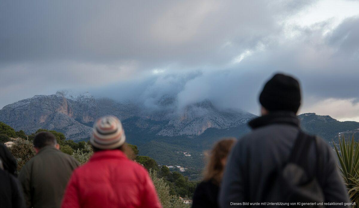 Wetterumschwung auf Mallorca mit erstem Schnee in den Bergen