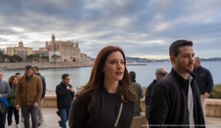 Wolkige Aussichten für einen milden Novembertag auf Mallorca Bewölkter Novembertag in Palma mit mildem Wetter.