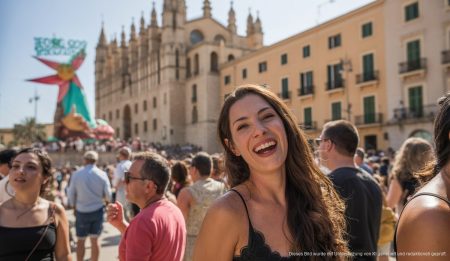 Palma de Mallorca präsentiert das neue Sant Sebastià Plakat Belén Pez präsentiert das Sant Sebastià Plakat 2026 in Palma de Mallorca