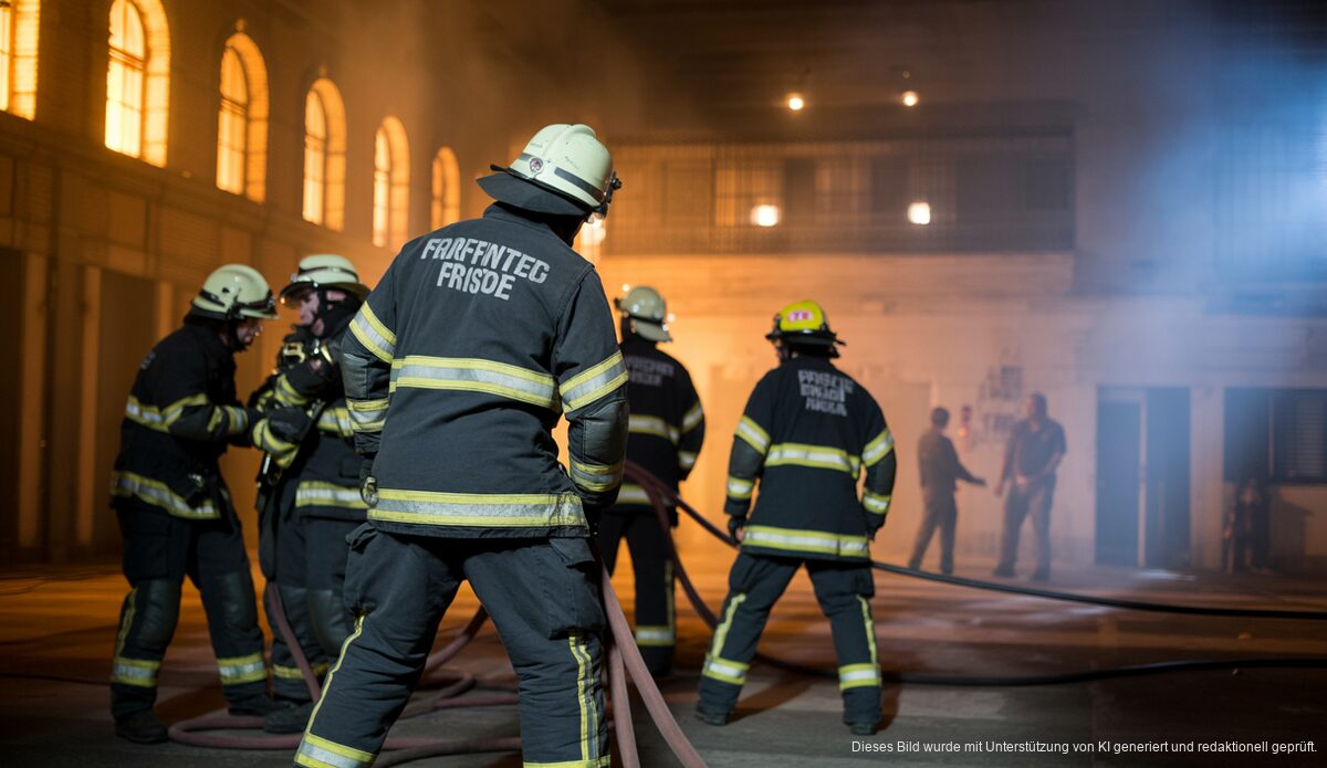 Brandstiftung im alten Gefängnis von Palma: Rettungseinsatz Feuerwehreinsatz bei Nacht in einem alten Gefängnis in Palma