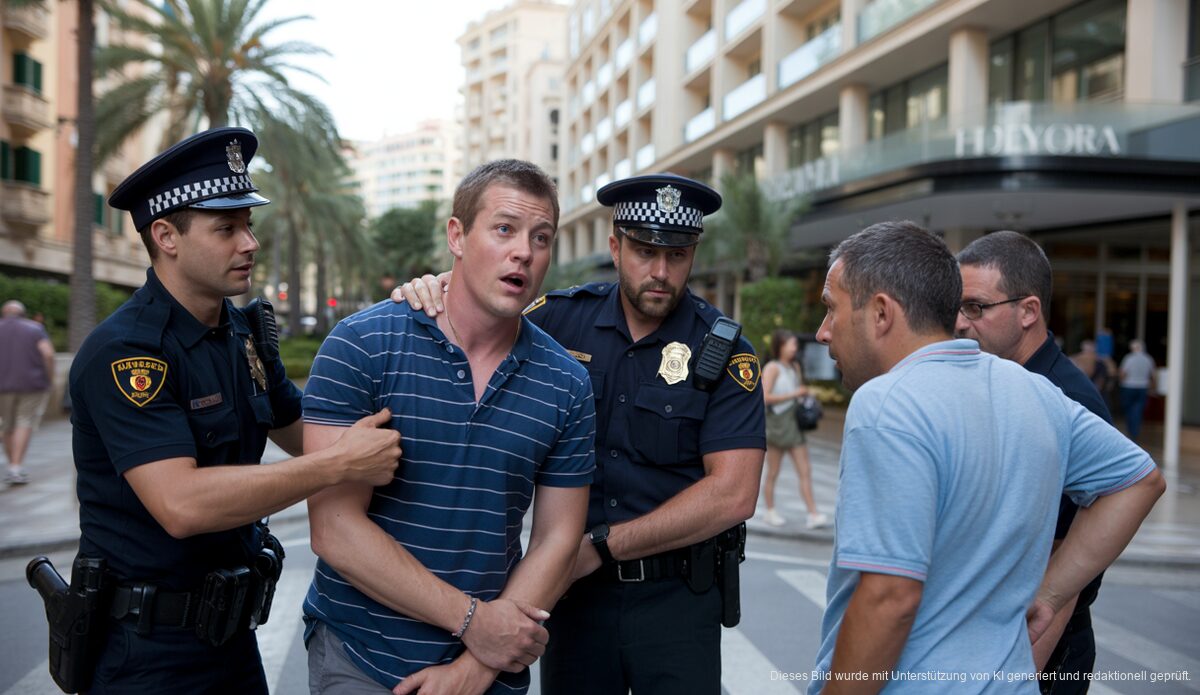 Festnahme eines britischen Touristen in Palma de Mallorca