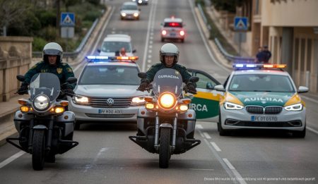 Guardia Civil eskortiert schwangere Frau auf Mallorca