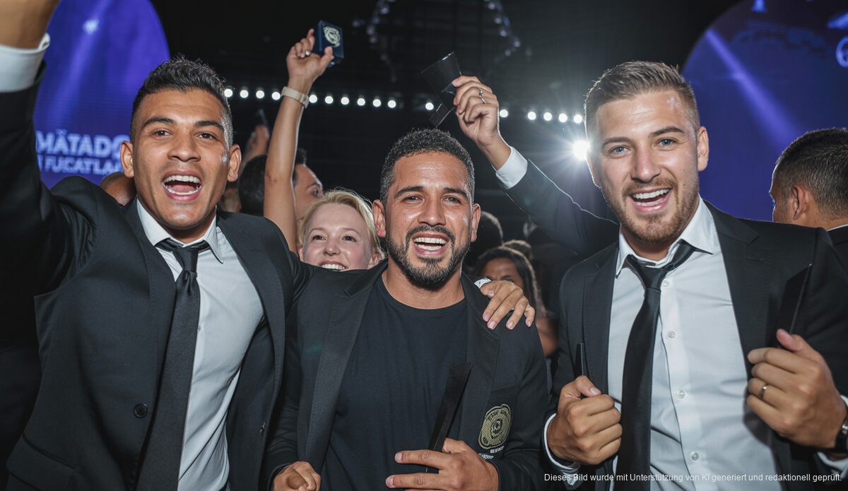 Feier für Illes Balears Palma Futsal mit Auszeichnung als bester Klub.