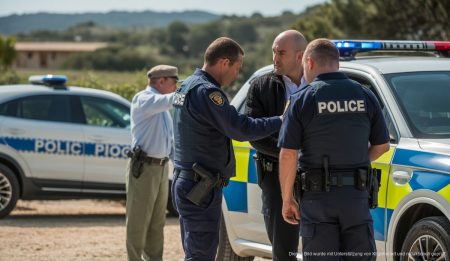 Gewalt gegen Frauen auf Mallorca: Brutale Attacke auf Ex-Partnerin Polizeiuntersuchung auf einem Landgut auf Mallorca