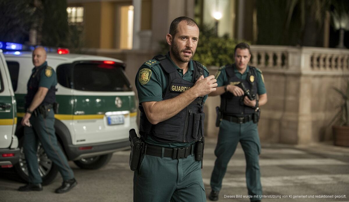 Guardia Civil und der Kampf gegen ETA: Erfahrungen in Spanien Guardia Civil beim nächtlichen Durchsuchen eines Anwesens in Palma de Mallorca