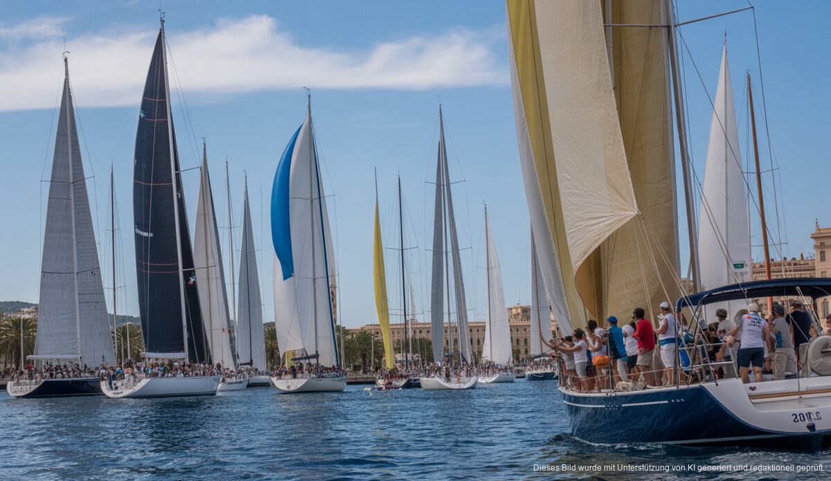Segelregatta mit internationalen Teilnehmern in der Bucht von Palma