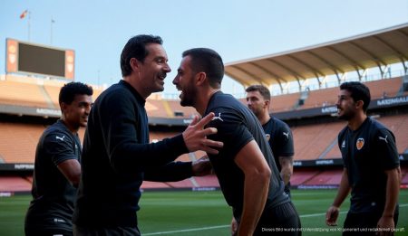 Spielvorbereitung von Mallorca gegen Valencia im Mestalla-Stadion.