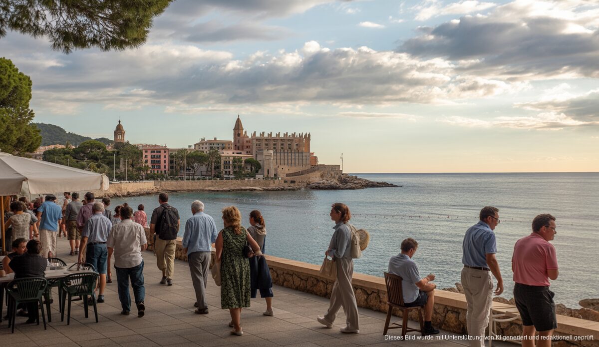 Leichte Brise und Wolken am Himmel über Mallorca zur Neujahrszeit