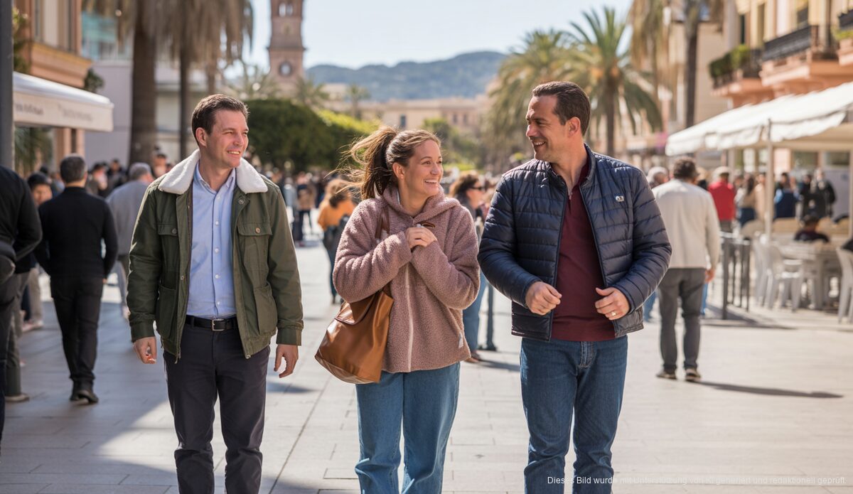 Angenehmes Winterwetter auf Mallorca: Mild und teils bewölkt Sonniges Winterwetter in Palma de Mallorca mit klaren Himmeln
