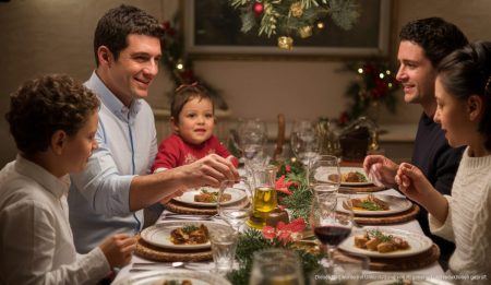 Traditionelles mallorquinisches Weihnachtstisch mit Olivenöl