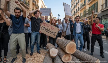 Proteste und Abholzung von Ombubäumen in Palma de Mallorca