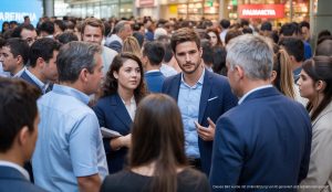 Palma de Mallorca unterstützt Arbeitsvermittlung im Supermarktsektor Teilnehmer bei einer Rekrutierungsveranstaltung von PalmaActiva in Palma de Mallorca