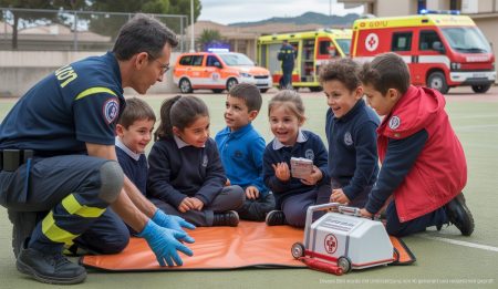 Schüler in Andratx lernen Erste Hilfe bei einer Schulung von SAMU 061.