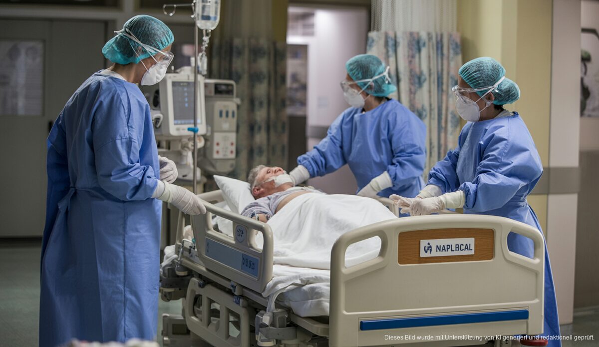 Krankenhauspersonal während der Grippewelle in Palma de Mallorca.