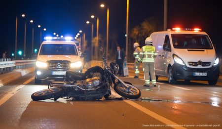 Tragischer Verkehrsunfall bei Palma: Motorfahrerin stirbt auf Autobahn Verkehrsunfall auf der Ma-19 bei Palma de Mallorca mit Motorrad und Furgoneta