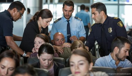 Gewaltsamer Zwischenfall in Palma: Neun Marokkaner auf Flug verhaftet Polizei verhaftet Passagiere am Flughafen Palma de Mallorca