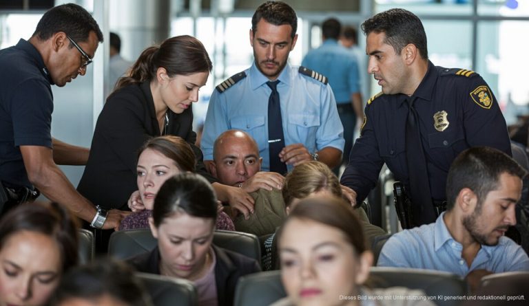 Gewaltsamer Zwischenfall in Palma: Neun Marokkaner auf Flug verhaftet Polizei verhaftet Passagiere am Flughafen Palma de Mallorca