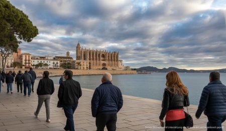 Winterwetter in Alcúdia, Mallorca mit Wolkendecke