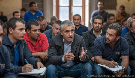 Eisenbahnarbeiter diskutieren Sicherheitsmaßnahmen in Palma de Mallorca