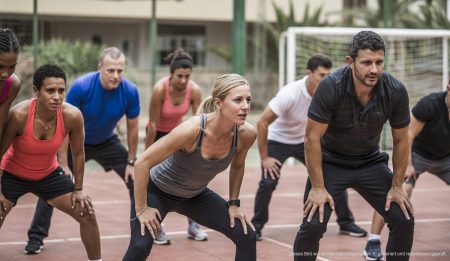Erwachsene während einer Fitness-Session im Sportzentrum Son Moix in Palma de Mallorca.