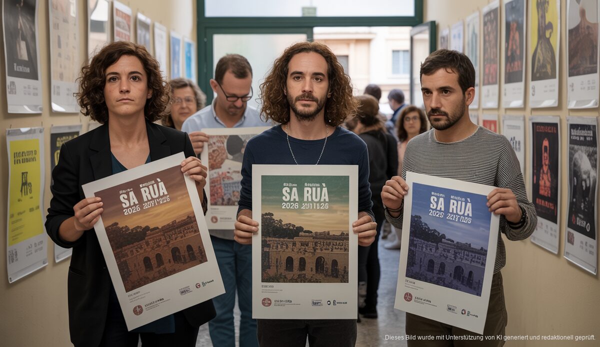 Participants beim Sa Rua 2026 Wettbewerb in Calvià, die kreative Plakate einreichen.