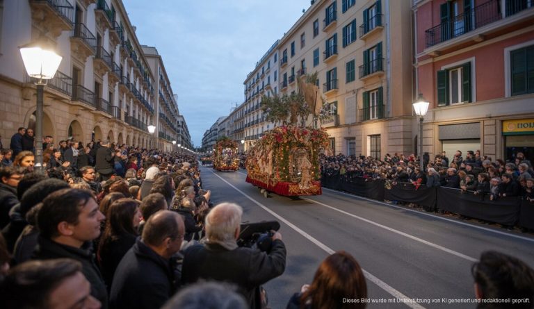 Dreikönigsumzug auf Mallorca: Farbenfrohes Spektakel zieht durch Palma Festlich geschmückte Wagen beim Dreikönigsumzug durch Palma