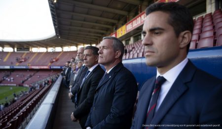 Tribüne im Stadion von Son Moix zu Ehren Miquel Contestís.
