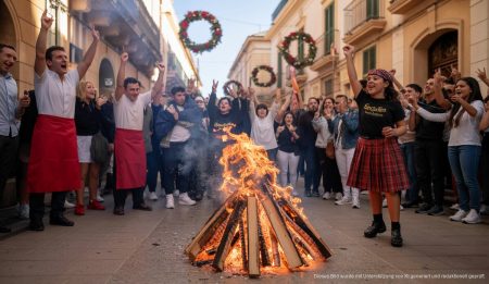 Traditionelle Feierlichkeiten in Sineu, Mallorca mit Fogueró und Dimonis