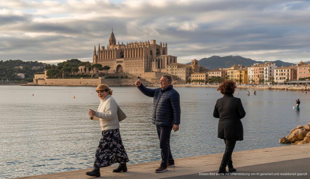 Mildes Winterwetter auf Mallorca: Bewölkter Himmel und milde Temperaturen