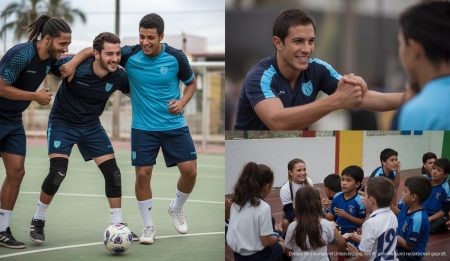 Palma Futsal: Gemeinsame Aktion mit Jugend und Schulen auf Mallorca Futsal-Spieler trainieren mit Jugend in Son Moix und besuchen Schule in Palma
