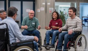 Teilnehmer eines Ausbildungsprogramms auf den Balearen für Menschen mit Behinderung.