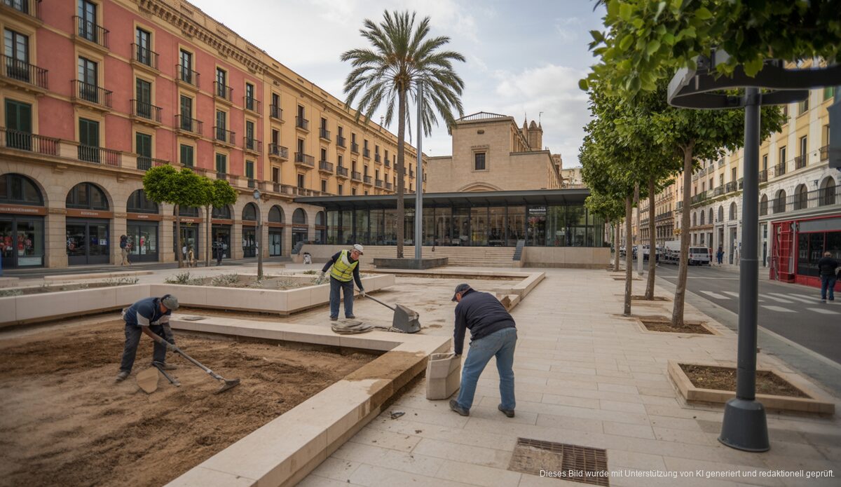 Renovierung der Plaza de la Inmaculada in Establiments, Palma de Mallorca.