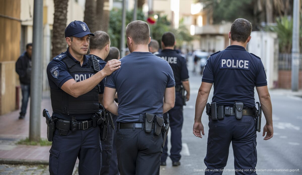 Polizeikontrolle in Son Gotleu, Palma, bei Drogenrazzia