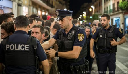 Polizeieinsatz auf Mallorca bei einer illegalen Partyauflösung