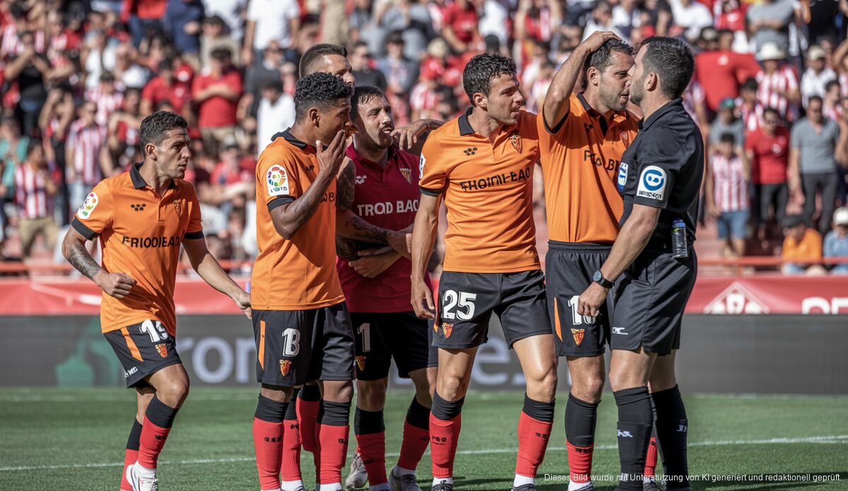 RCD Mallorca Spieler frustriert nach Elfmeterentscheidung