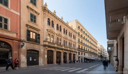 Restauriertes Gebäude Can Bordils in Palma de Mallorca.