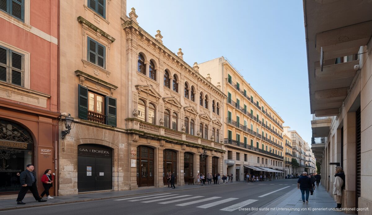 Restauriertes Gebäude Can Bordils in Palma de Mallorca.