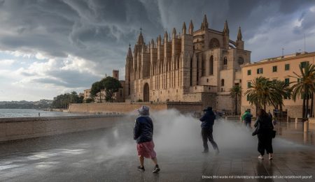 Sturm 'Kristin' auf Mallorca trifft die Küsten und das Tramuntana-Gebirge