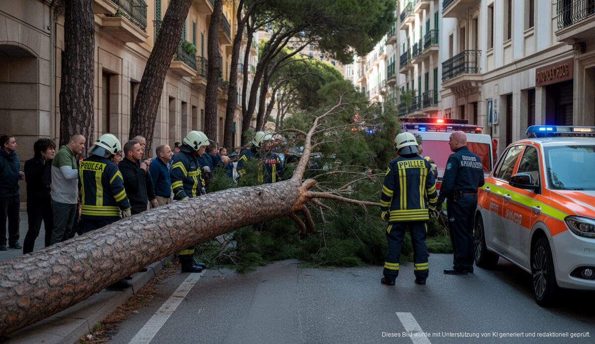 Sturm auf Mallorca verursacht Stromausfall in Palma